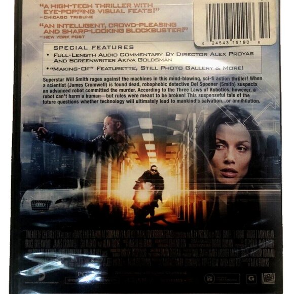 I, Robot DVD 2004 Sealed Will Smith Sci-Fi Cult Classic Widescreen PG-13 - Picture 2 of 2